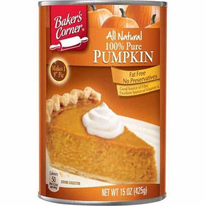 Bakers Corner Pumpkin 100% Pure 15oz/425g