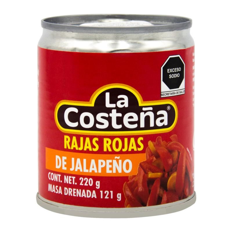 La Costena Rajas Rojas De Jalapeno 220g