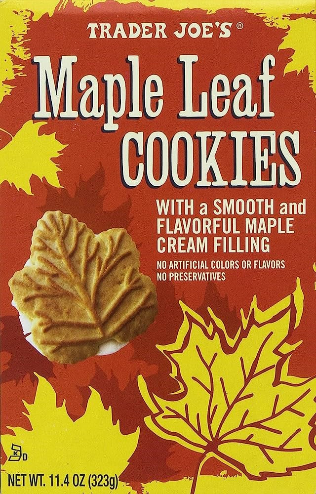 Trader Joes Maple Leaf Cookies 11.4oz/323g