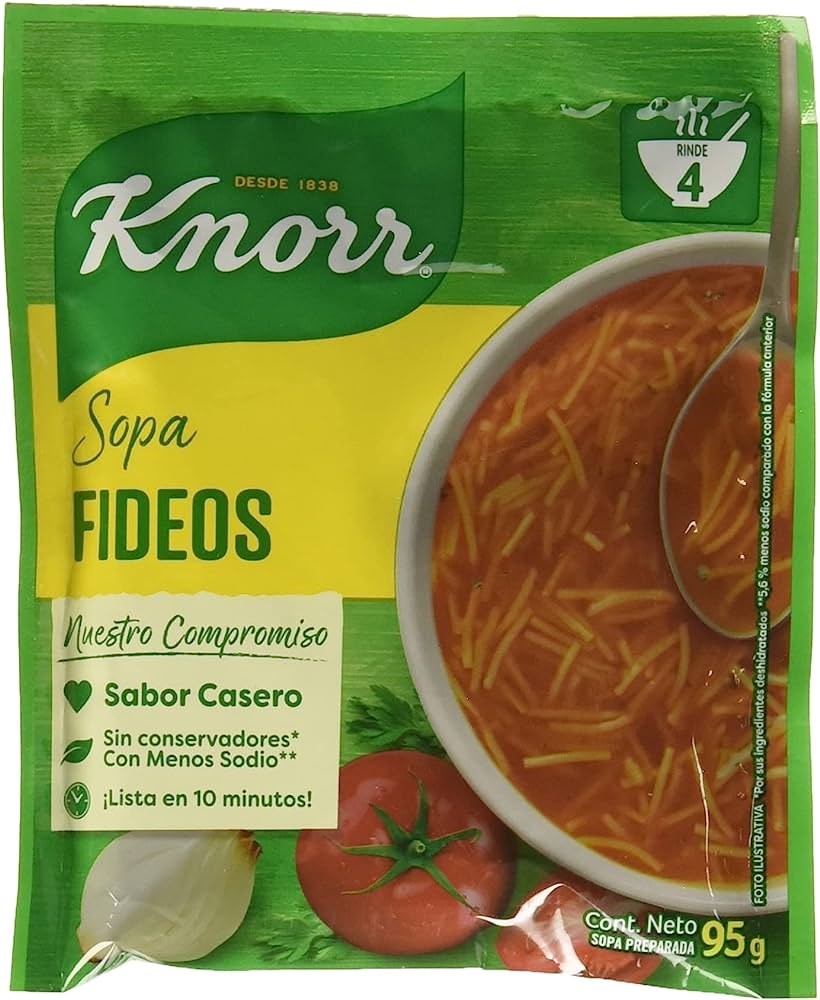 Knorr Tomato Based Pasta Soup Mix - Sopa Fideos con Tomate 95g