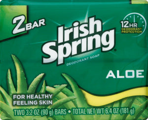 Irish Spring Aloe Deodorant Soap 2pk