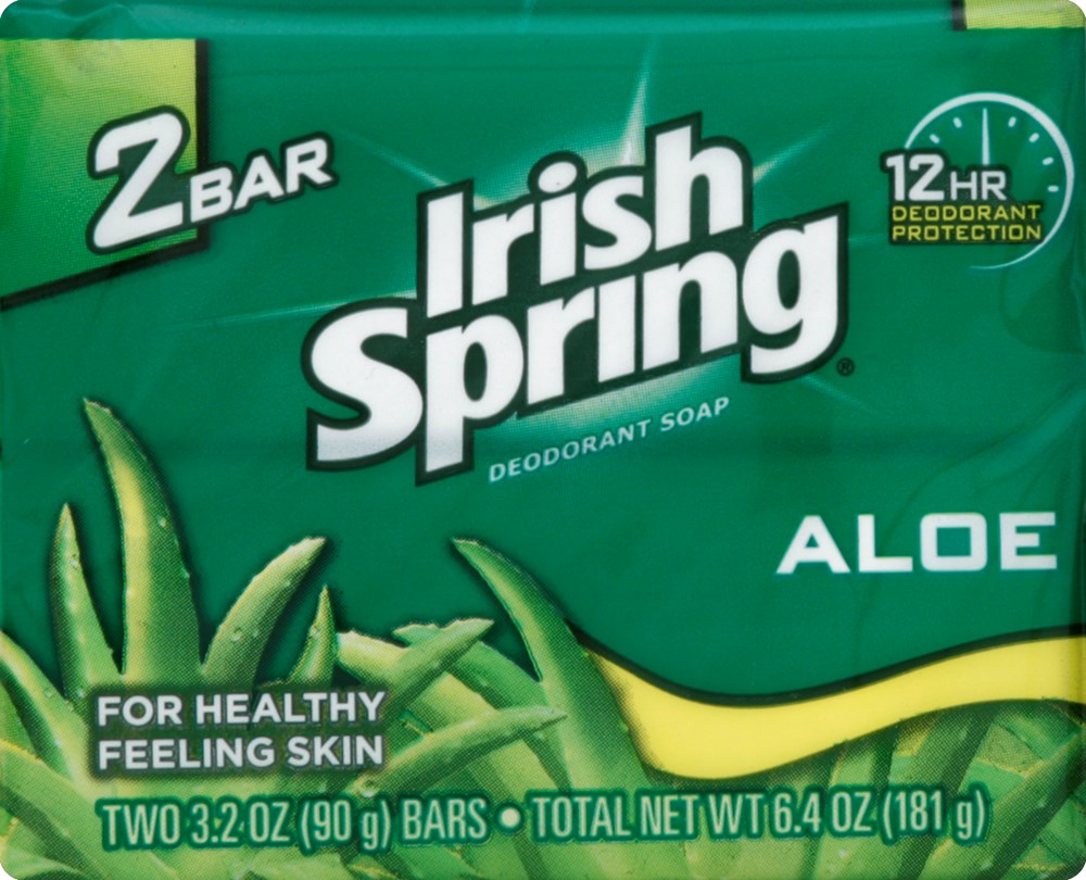 Irish Spring Aloe Deodorant Soap 2pk