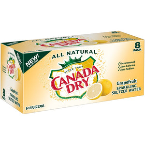 Canada Dry Seltzer Water Grapefruit can 12floz/355ml