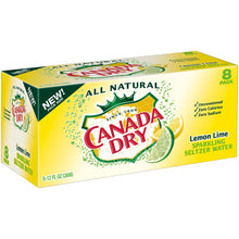Load image into Gallery viewer, Canada Dry Seltzer Water Lemon Lime can 12floz/355ml
