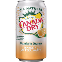 Load image into Gallery viewer, Canada Dry Seltzer Water Mandarin Orange can 12floz/355ml
