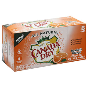 Canada Dry Seltzer Water Mandarin Orange can 12floz/355ml