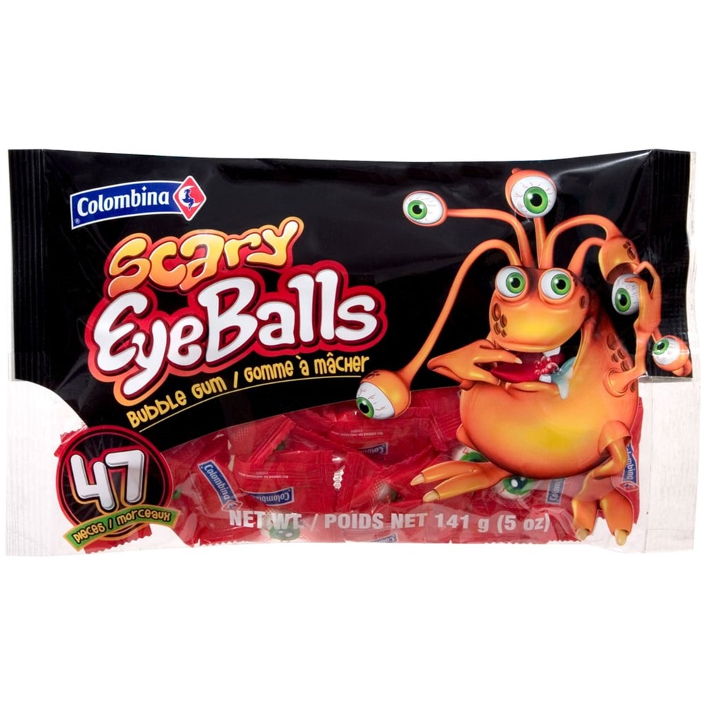 Colombina Scary Eyeballs Bubble Gum 47pk 5oz/141g