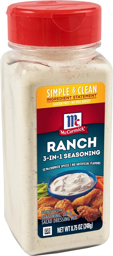 McCormick Ranch 3-in-1 Seasoning Dip and Salad Dressing Mix 17oz/481g