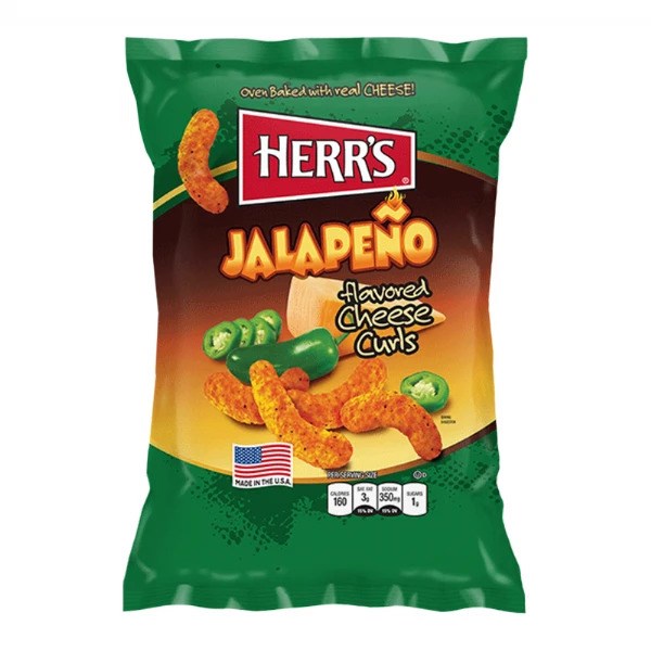 Herrs Jalapeno Poppers Cheese Curls 7oz/198.5g