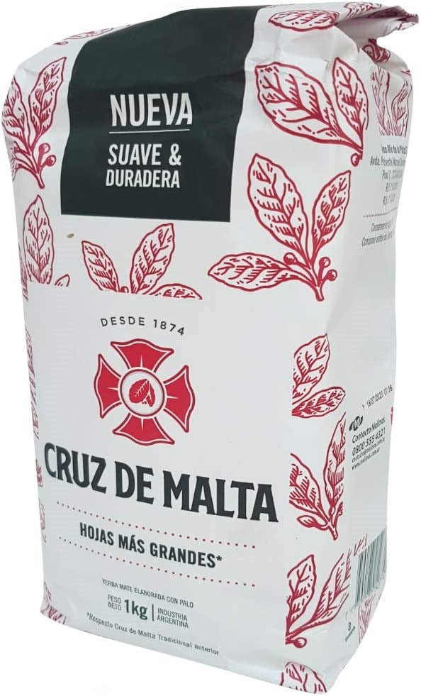 Cruz de Malta Yerba Mate Hojas Grandes 500g