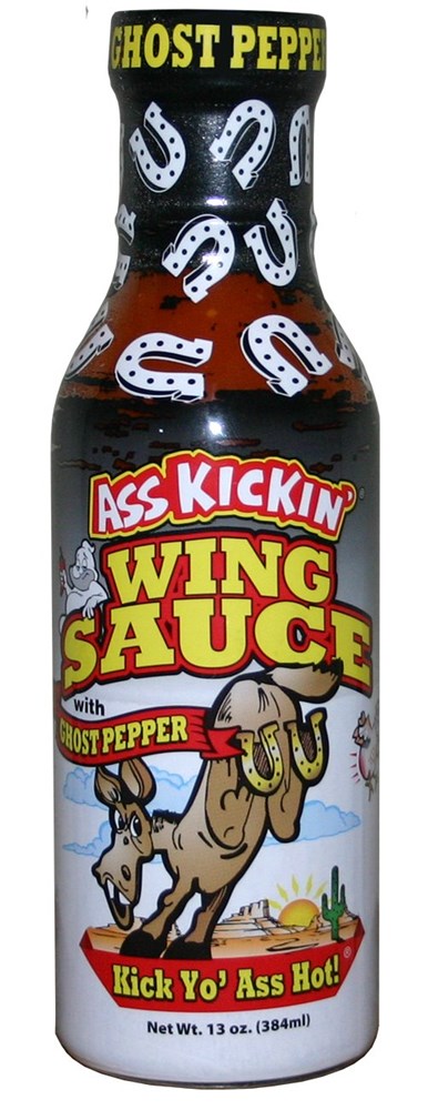 Ass Kickin Wing Sauce with Ghost Pepper 13floz/384ml (Best Before Apr 2023)