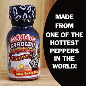 Ass Kickin Carolina Reaper Hot Sauce Mini Bottle 0.75oz/22ml
