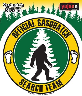 Yujean Official Sasquatch Search Team Sticker