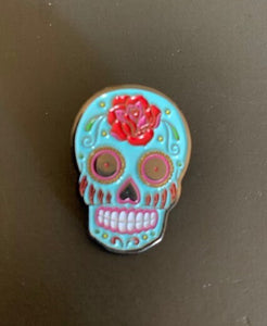 Yujean Rose Sugar Skull Enamel Pin