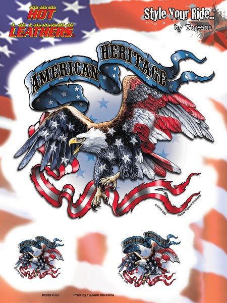 Yujean Hot Leathers American Heritage Biker Stickers