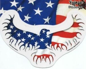 Yujean Eagle Flag Sticker