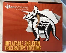 Load image into Gallery viewer, Inflatable Skeleton Triceratops Costume
