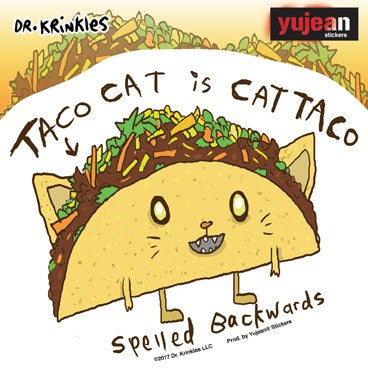 Yujean Dr Krinkles Taco Cat Sticker
