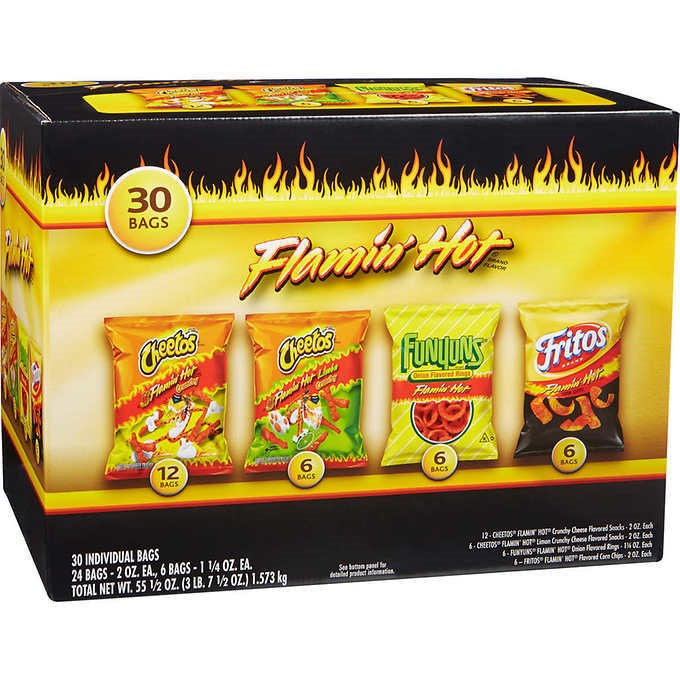 Frito Lays Flamin Hot Mix Costco Variety 30pk 1.25-2oz