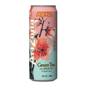 Arizona Green Tea with Ginseng Georgia Peach Juice can 23floz/680ml
