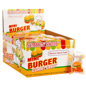 Sumthin Sweet Mini Burger Gummy Candy 0.32oz/9g