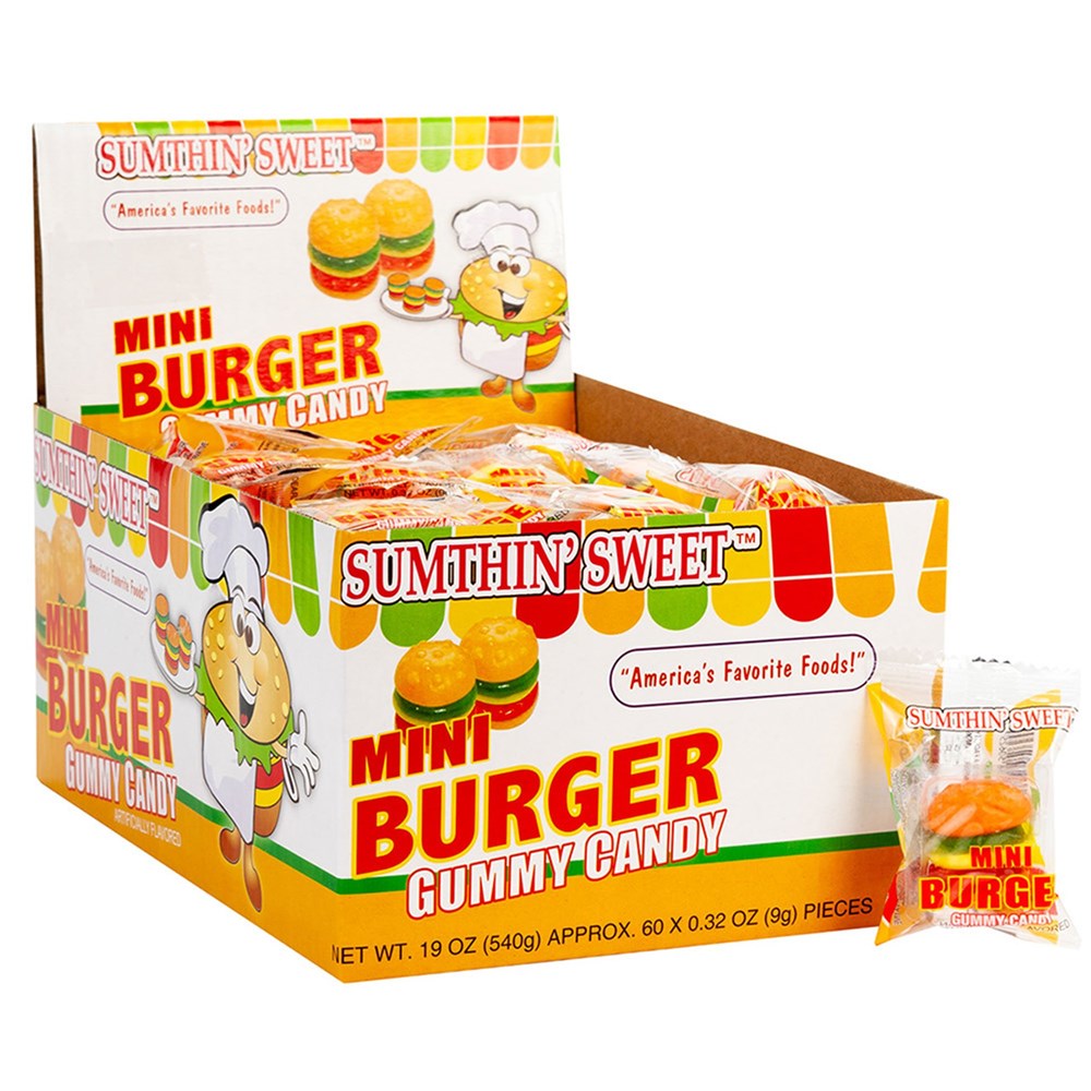 Sumthin Sweet Mini Burger Gummy Candy 0.32oz/9g