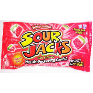 Sour Jacks Soft & Chewy Watermelon Mouth Puckering Candy 2oz/57g