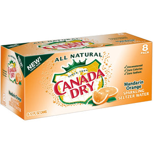 Canada Dry Seltzer Water Peach Mango can 12floz/355ml
