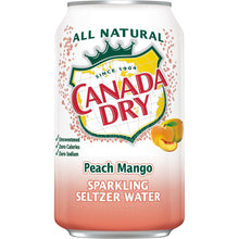 Load image into Gallery viewer, Canada Dry Seltzer Water Peach Mango can 12floz/355ml
