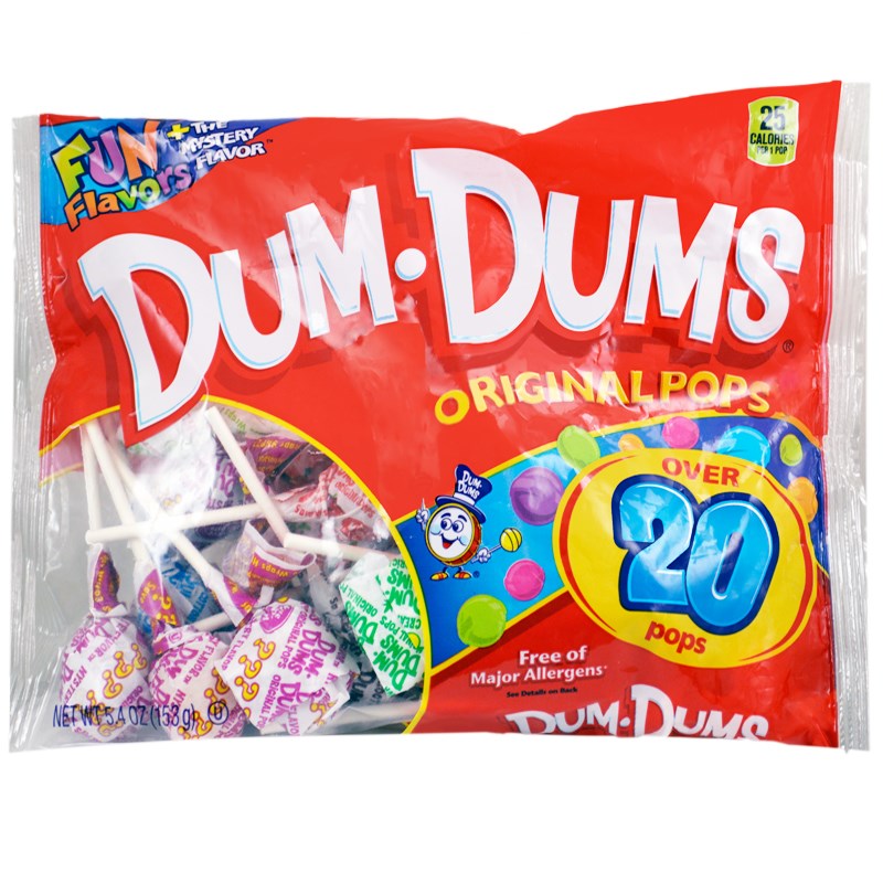 Dum Dums Pops 20+pk 4.8oz/136g