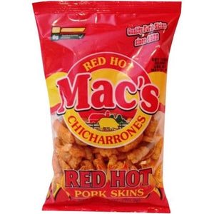 Macs Pork Skin Red Hot 3oz/81.5g