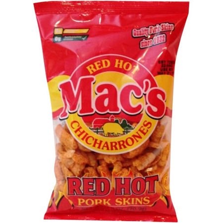 Macs Pork Skin Red Hot 3oz/81.5g