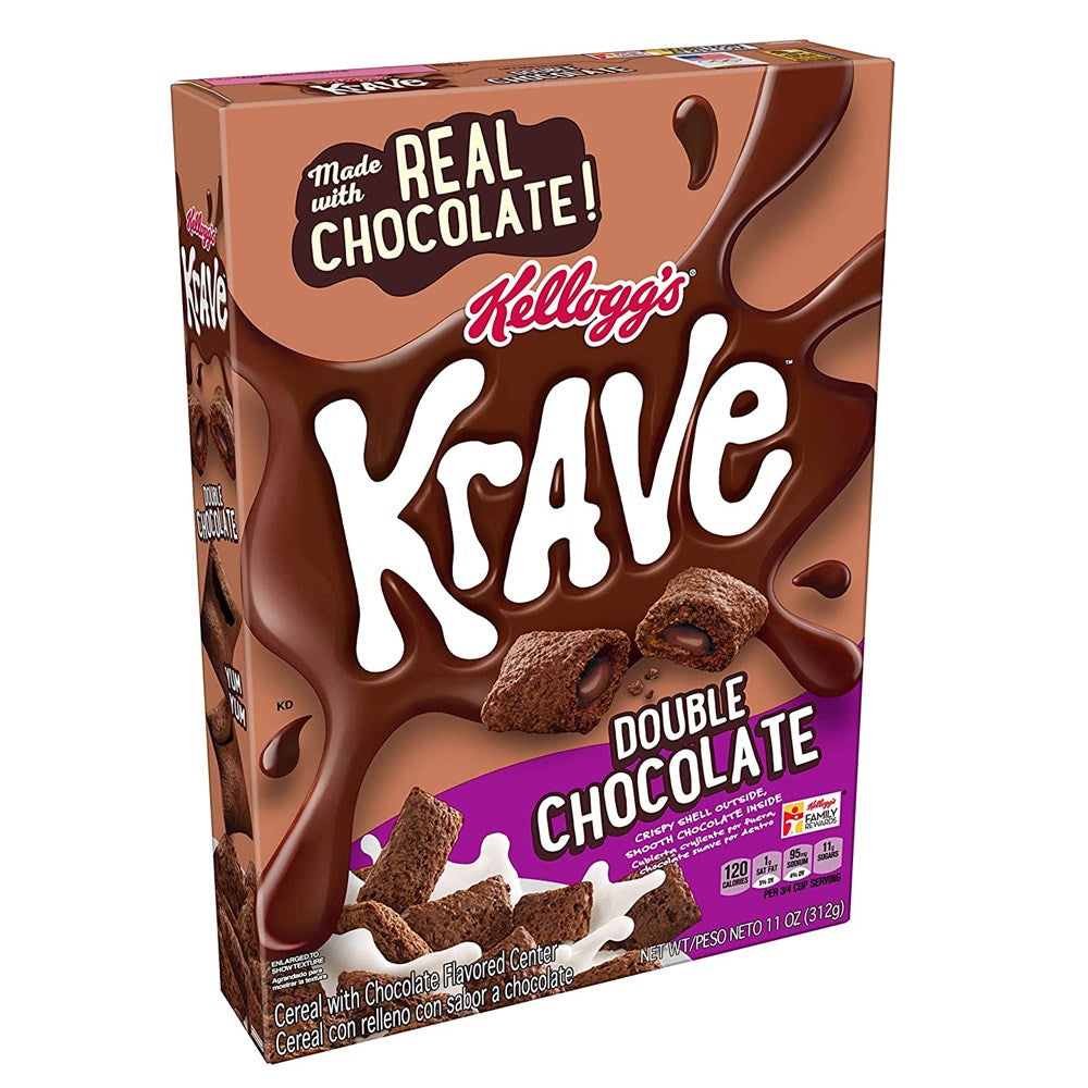 Kelloggs Krave Cereal Double Chocolate 11oz