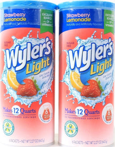 Wylers Light Drink Mix Strawberry Lemonade Canister 2.27oz/645g