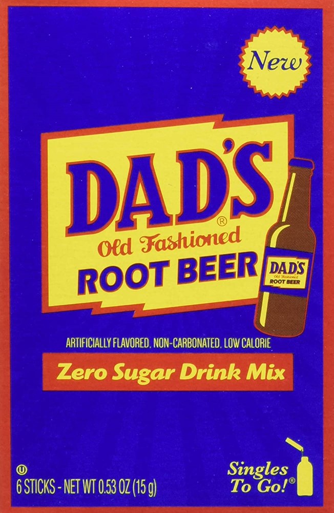 Dads Old Fashioned Root Beer Singles to Go 6pk  0.53oz/15g