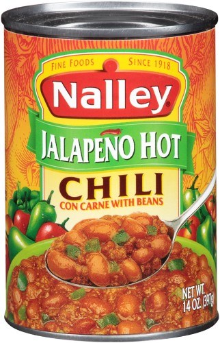 Nalley Jalapeno Hot Chili with Beans 15 oz/397g