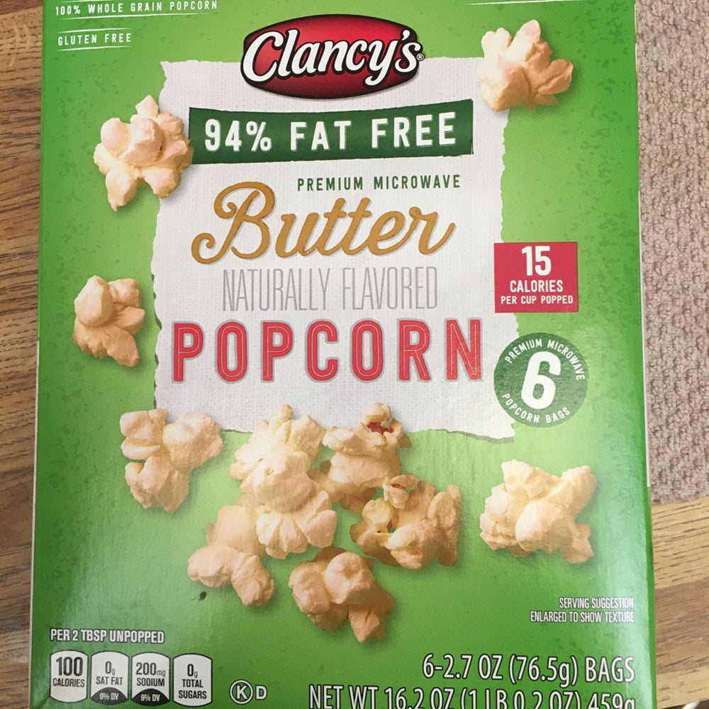 Clancys Popcorn Butter 94% Fat Free 16.2oz/459g
