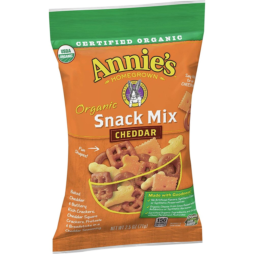 Annies Organic Bunny Snacks Mix Cheddar 2.5oz/71g