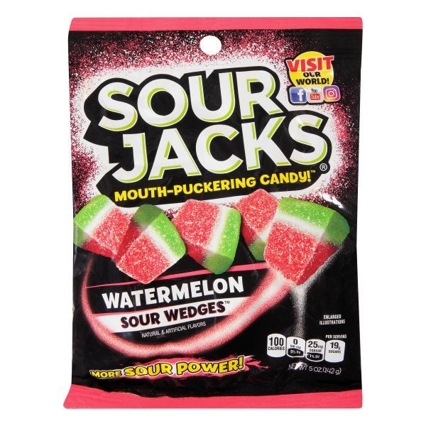 Sour Jacks Wildberry Soft & Chewy Mouth Puckering Candy 5oz/142g