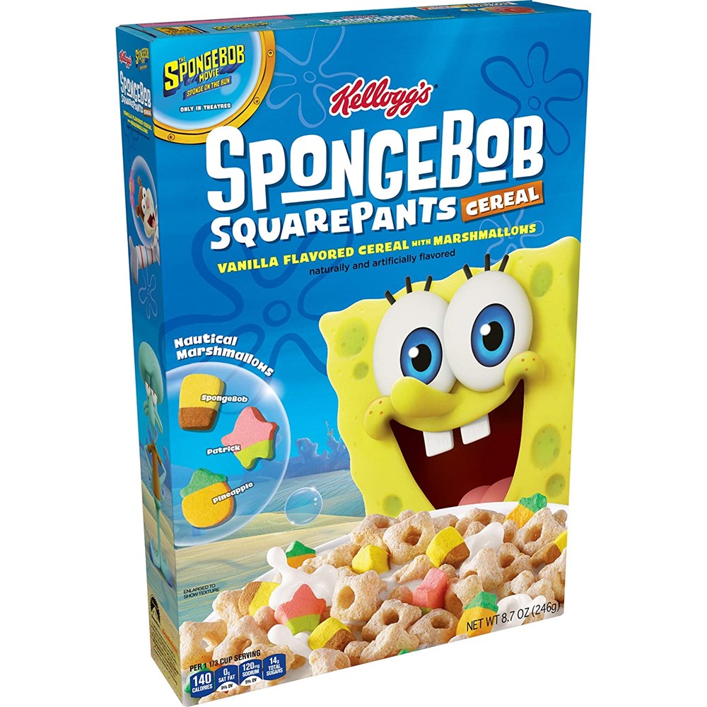 Kelloggs Sponge Bob Vanilla with Marshmallow Cereal 8.7oz/246g