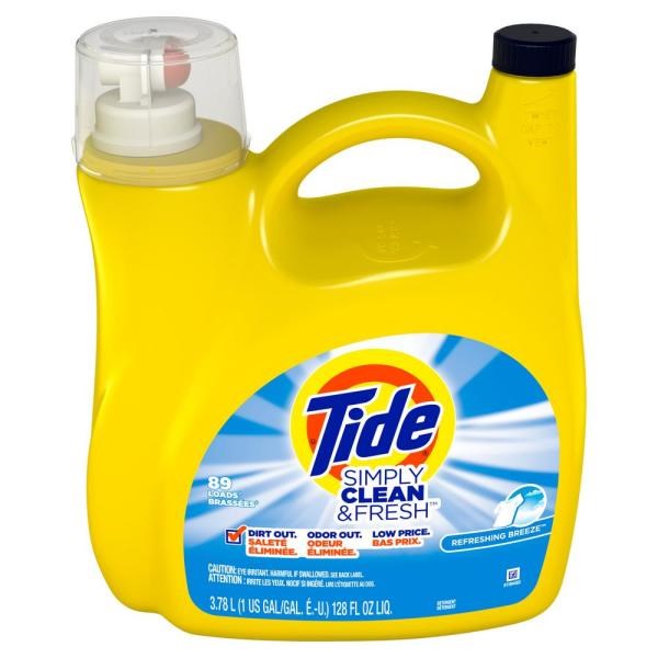 Tide Simply Clean & Fresh 89 Loads 128floz/3.78l