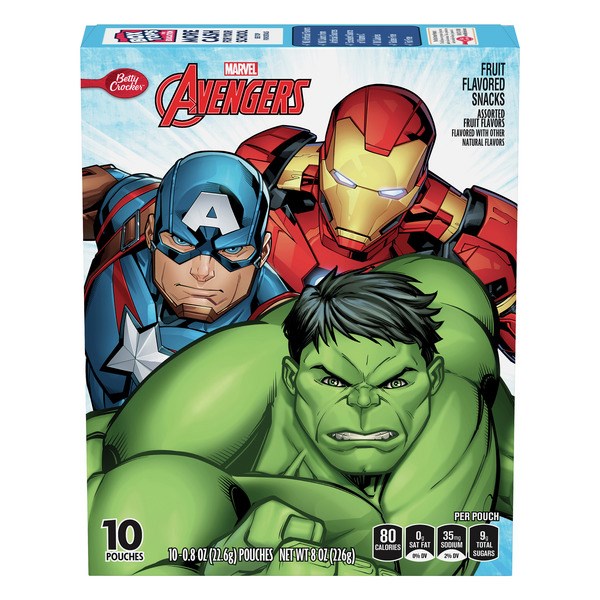 Betty Crocker Fruit Snacks Avengers 10pk 8oz/226g