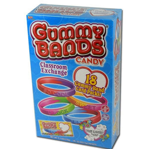 Gummy Bands Candy 18 Gummy Band Card Packs 9.5oz/270g