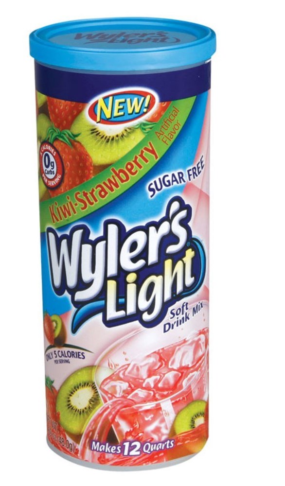 Wylers Light Drink Mix Kiwi Strawberry Canister 1.69oz/48g