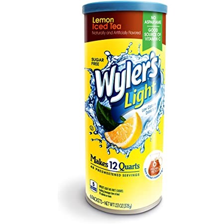 Wylers Light Drink Mix Lemon Iced Tea Canister 1.33oz/37.7g