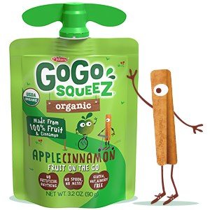GoGo Squeez Apple Cinnamon Pouch 3.2oz/90g