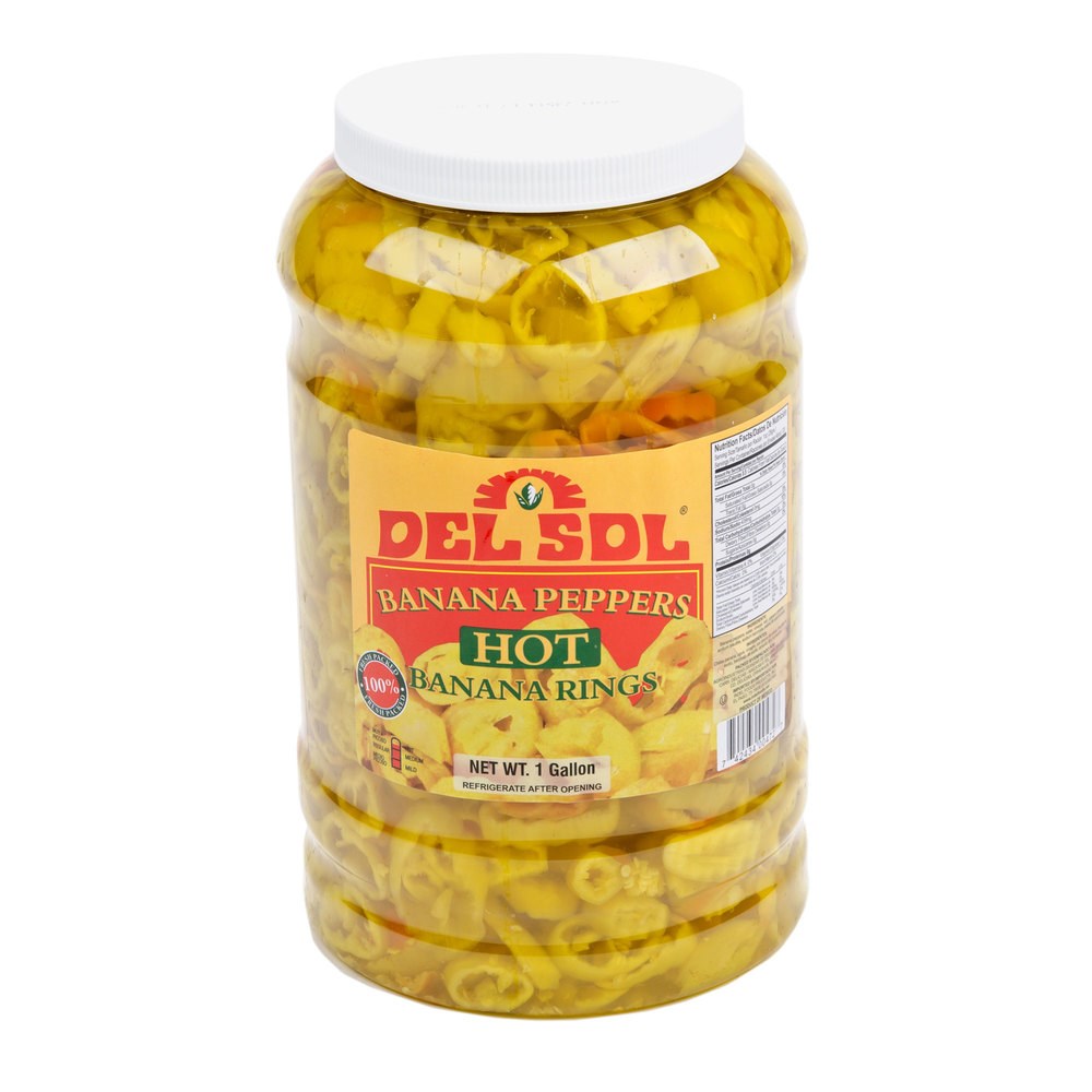 Del Sol Banana Pepper Hot Rings 1GAL/3.8L