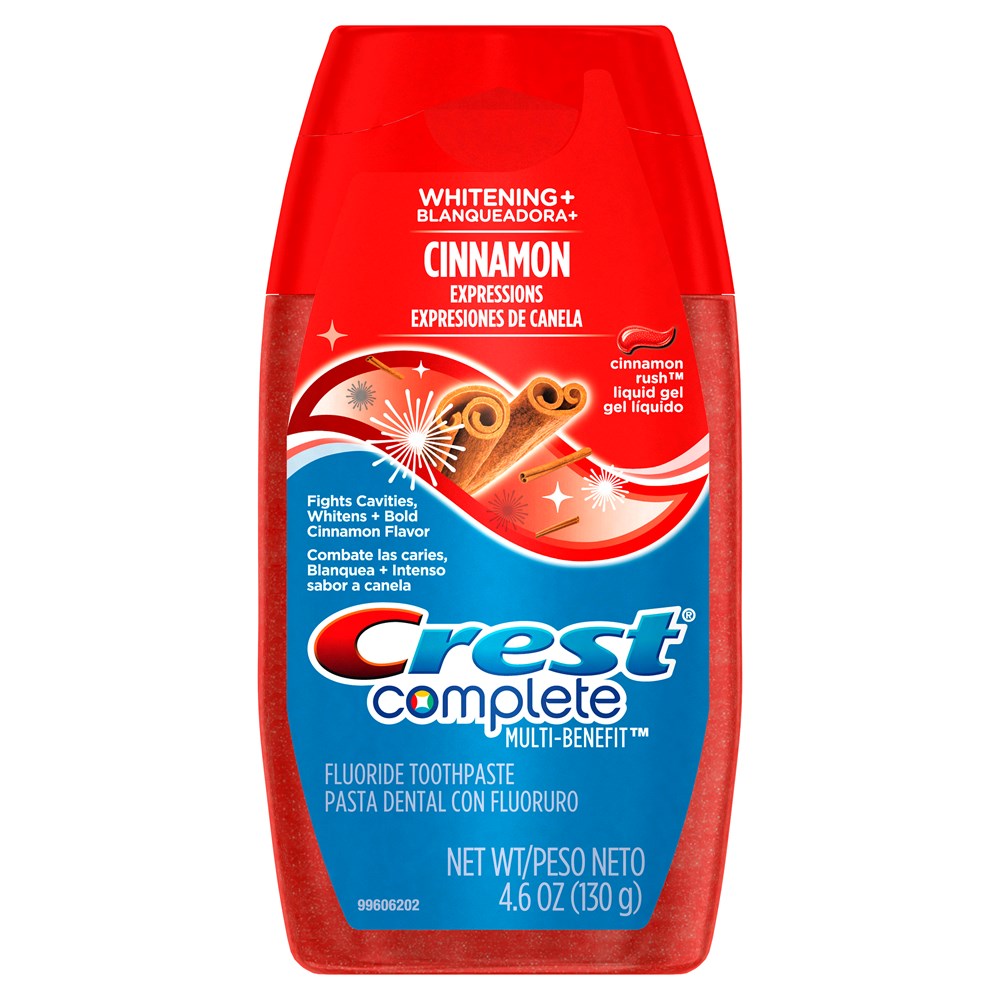Crest Complete Whitening Cinnamon Rush Liquid Gel Toothpaste Each@5.4oz/153g