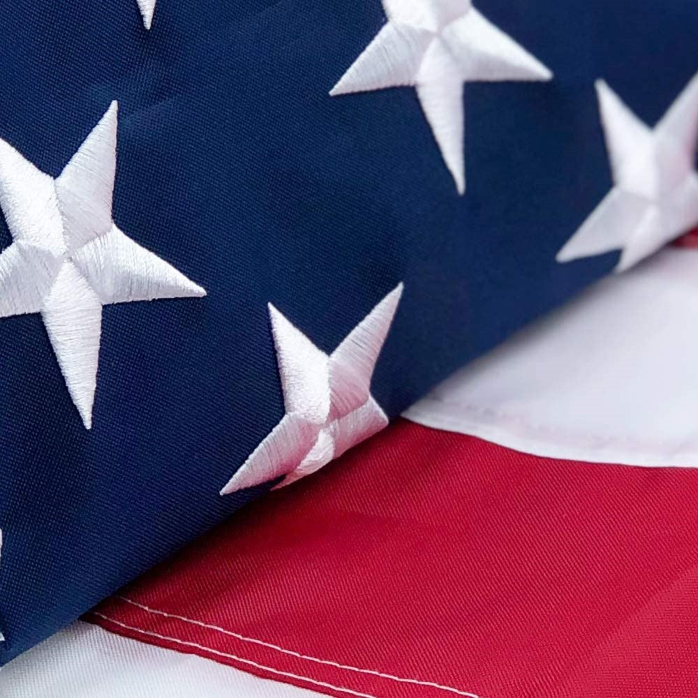 American Flag with Embroidered Stars 3ftx5ft