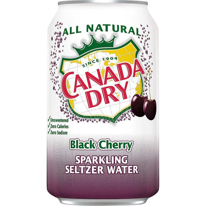 Canada Dry Seltzer Water Black Cherry can 12floz/355ml